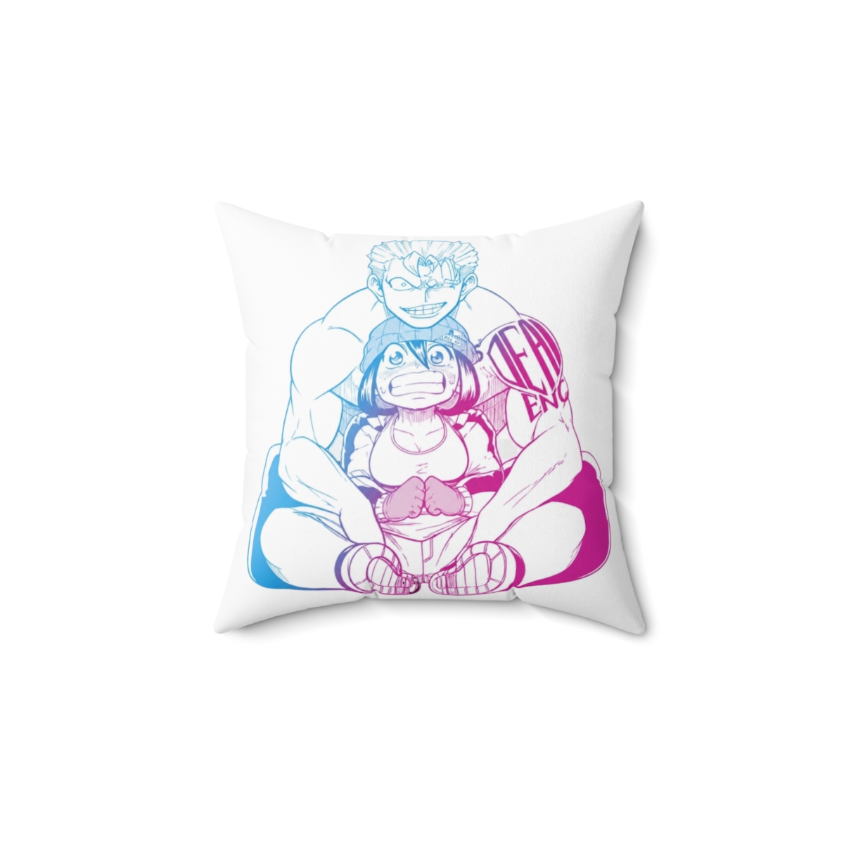 Andy And Fuuko Throw Pillow | Undead Unluck - alternate angle 1, merchandise